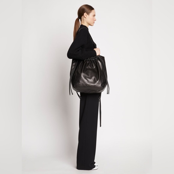 PROENZA SCHOULER calf leather drawstring tote bag with inner pouch - Picture 1 of 16